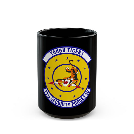 11 Security Forces Squadron USAF (U.S. Air Force) Black Coffee Mug-15oz-The Sticker Space