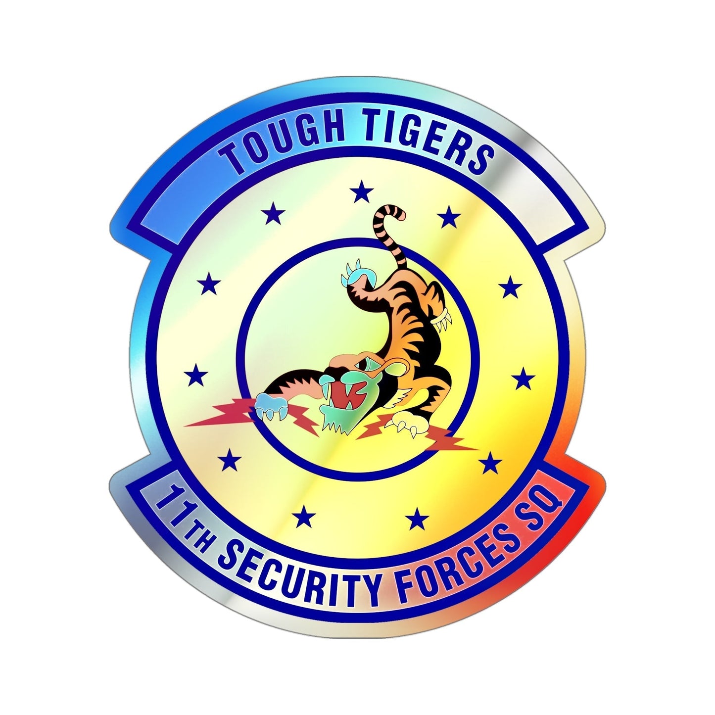 11 Security Forces Squadron USAF (U.S. Air Force) Holographic STICKER Die-Cut Vinyl Decal-4 Inch-The Sticker Space