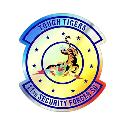 11 Security Forces Squadron USAF (U.S. Air Force) Holographic STICKER Die-Cut Vinyl Decal 2 Inch Holographic - The Sticker Space