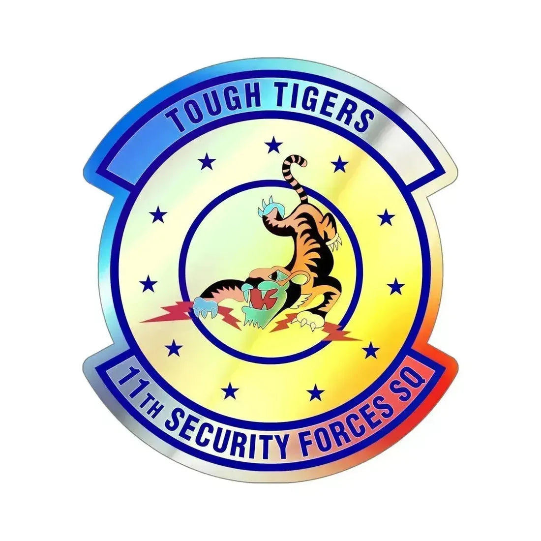 11 Security Forces Squadron USAF (U.S. Air Force) Holographic STICKER Die-Cut Vinyl Decal 5 Inch Holographic - The Sticker Space