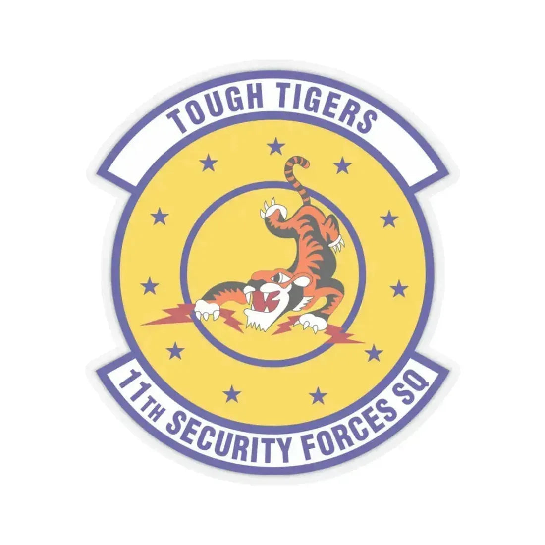 11 Security Forces Squadron USAF (U.S. Air Force) STICKER Vinyl Kiss-Cut Decal 3 Inch Transparent - The Sticker Space