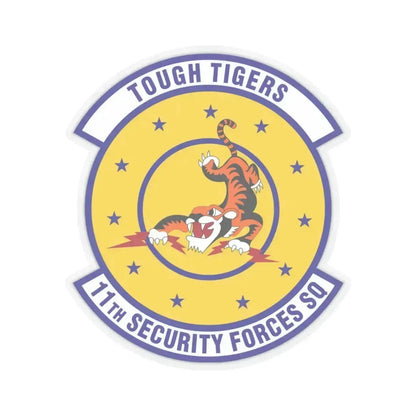 11 Security Forces Squadron USAF (U.S. Air Force) STICKER Vinyl Kiss-Cut Decal 3 Inch Transparent - The Sticker Space