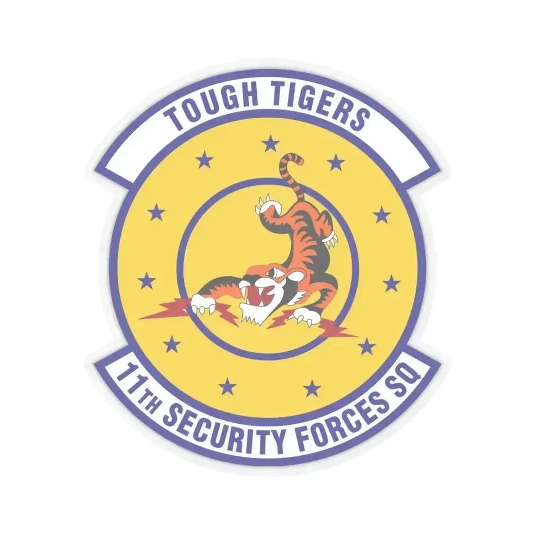 11 Security Forces Squadron USAF (U.S. Air Force) STICKER Vinyl Kiss-Cut Decal 4 Inch Transparent - The Sticker Space