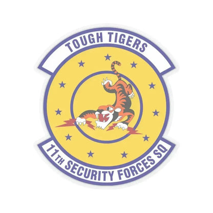 11 Security Forces Squadron USAF (U.S. Air Force) STICKER Vinyl Kiss-Cut Decal 4 Inch Transparent - The Sticker Space