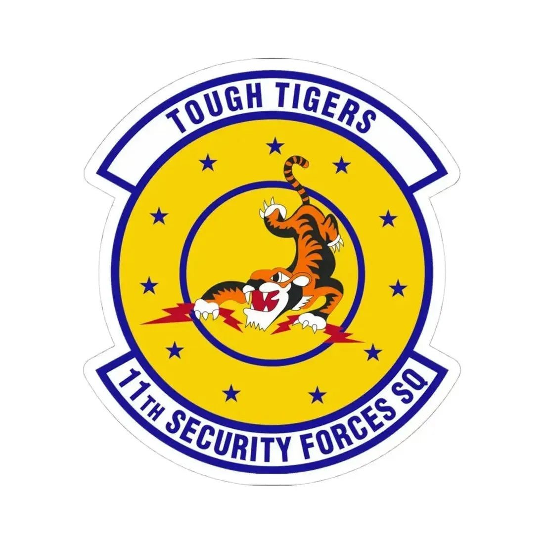 11 Security Forces Squadron USAF (U.S. Air Force) STICKER Vinyl Kiss-Cut Decal 4 Inch White - The Sticker Space