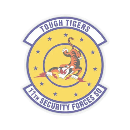 11 Security Forces Squadron USAF (U.S. Air Force) STICKER Vinyl Kiss-Cut Decal 6 Inch Transparent - The Sticker Space