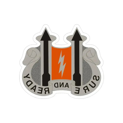 11 Signal Battalion (U.S. Army) REVERSE PRINT Transparent Die-Cut STICKER 2 Inch Die-Cut Transparent - The Sticker Space