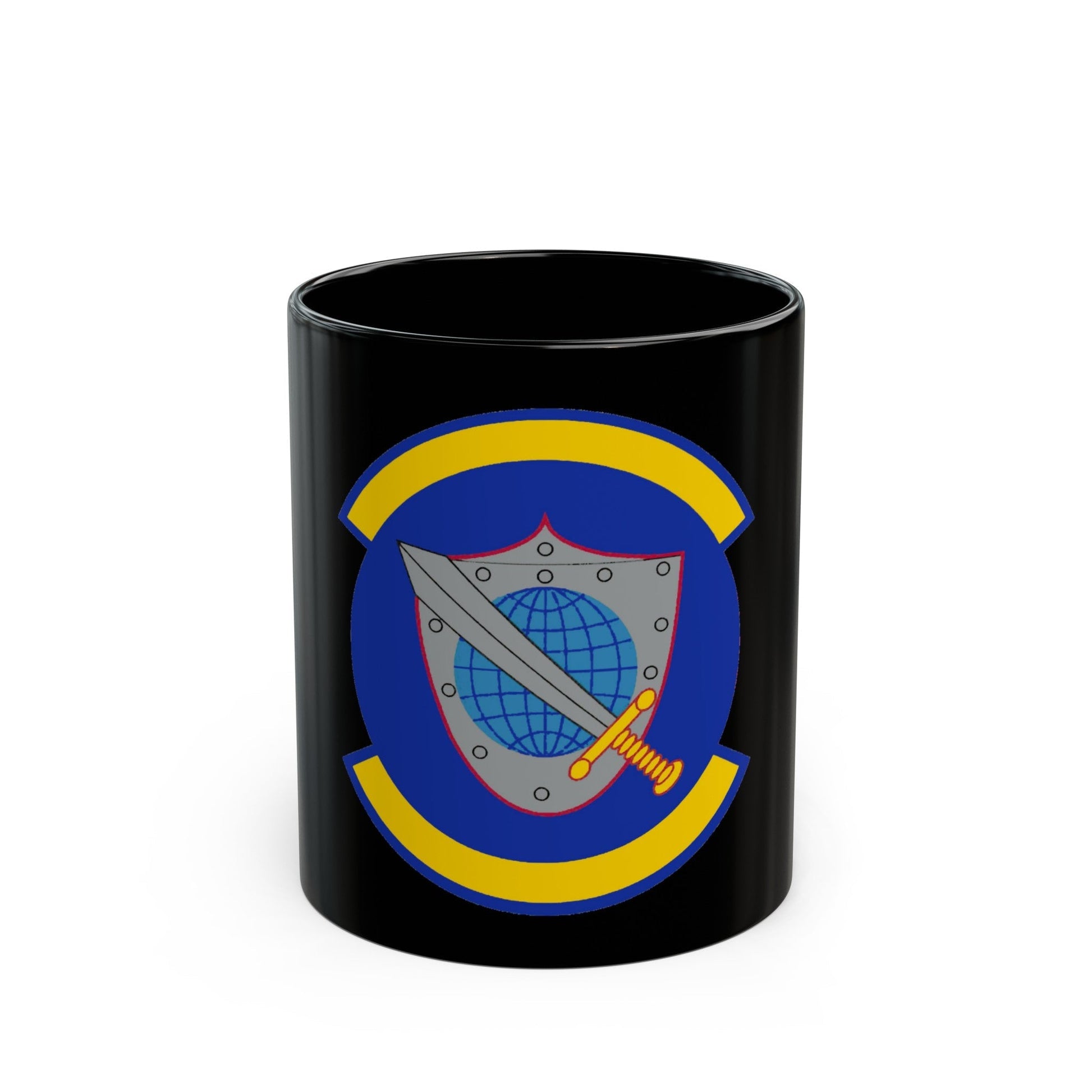 11 Space Warning Squadron USSF (U.S. Air Force) Black Coffee Mug-11oz-The Sticker Space