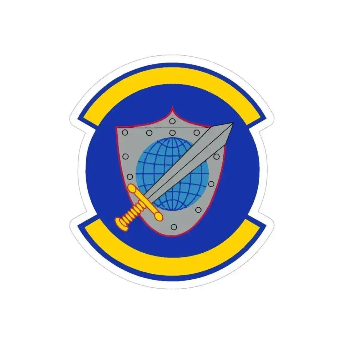 11 Space Warning Squadron USSF (U.S. Air Force) REVERSE PRINT Transparent Die-Cut STICKER 5 Inch Die-Cut Transparent - The Sticker Space