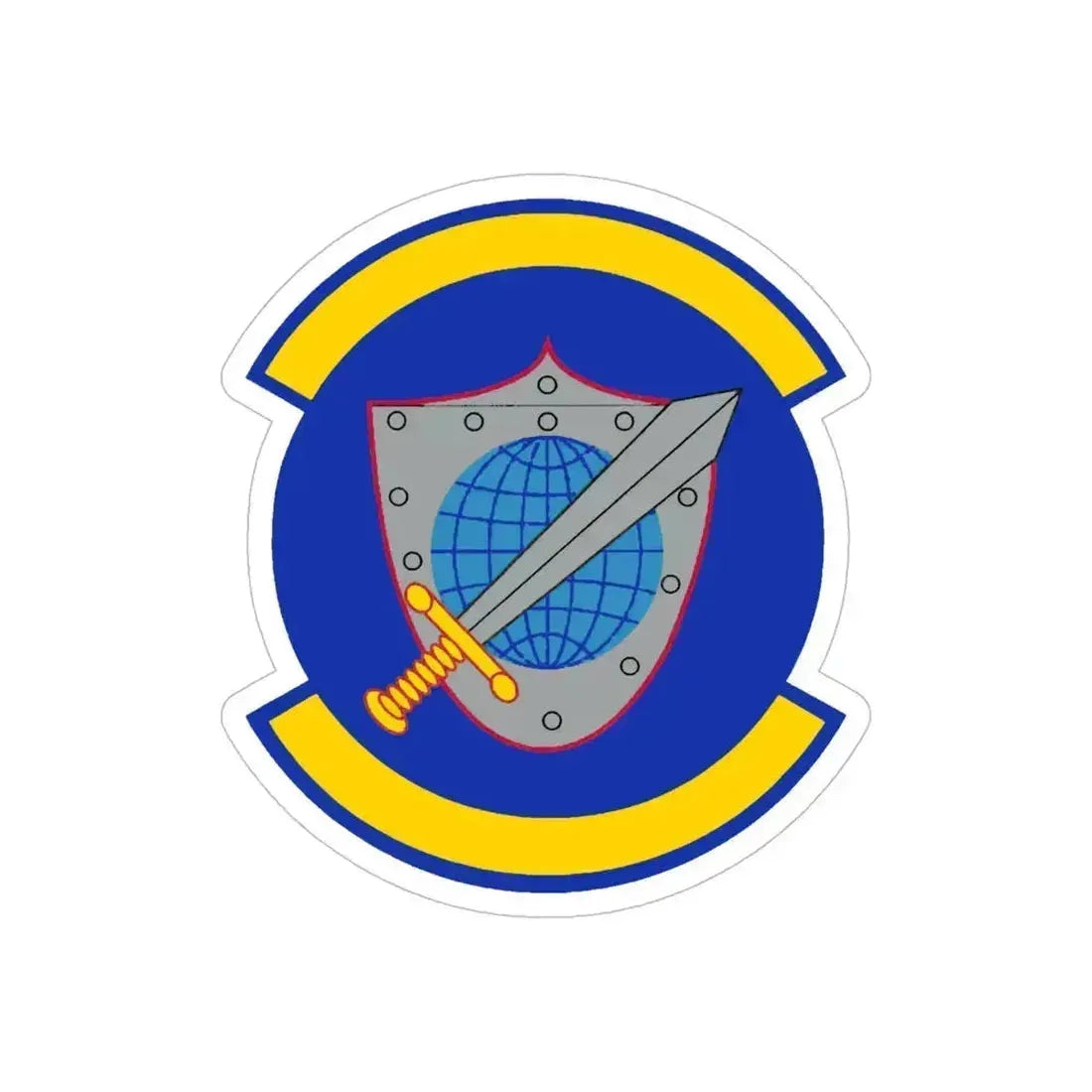 11 Space Warning Squadron USSF (U.S. Air Force) REVERSE PRINT Transparent Die-Cut STICKER 6 Inch Die-Cut Transparent - The Sticker Space