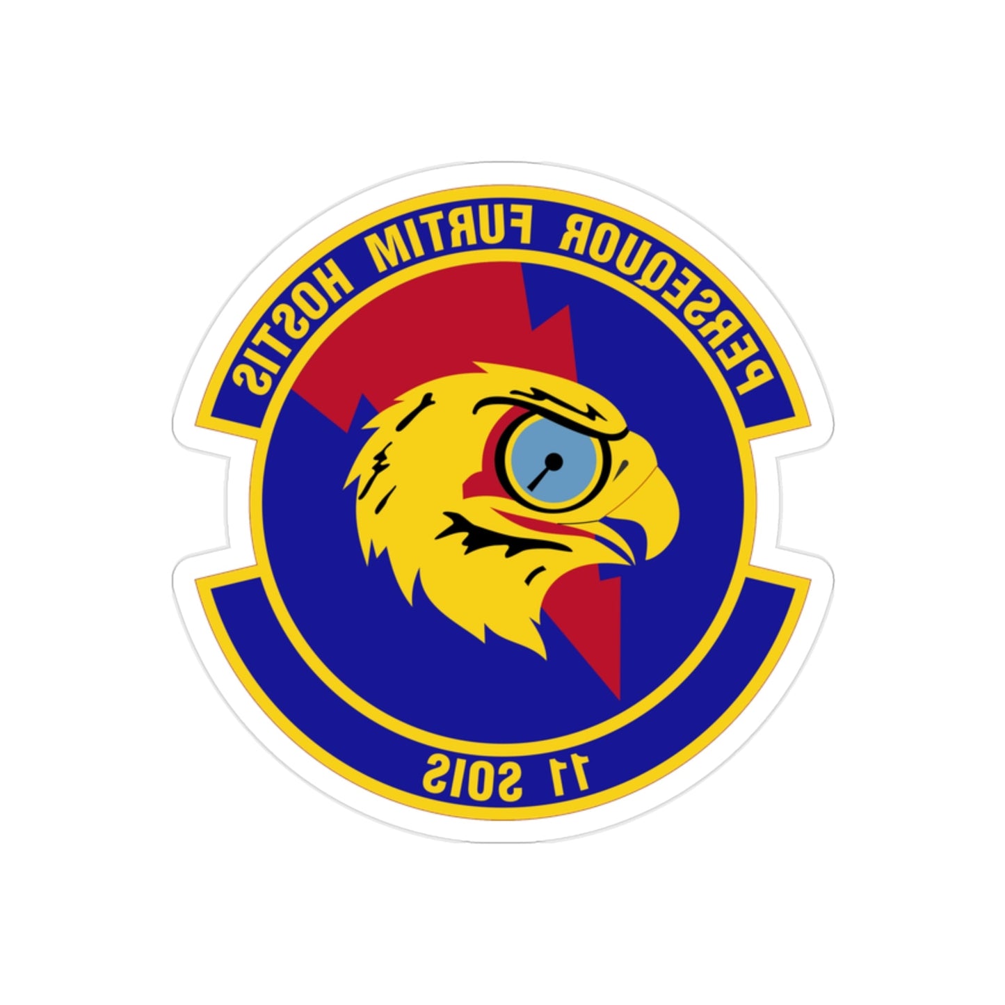 11 Special Operations Intelligence Squadron AFSOC (U.S. Air Force) REVERSE PRINT Transparent STICKER-2" × 2"-The Sticker Space