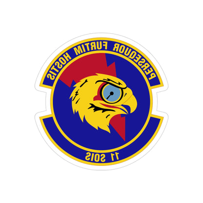 11 Special Operations Intelligence Squadron AFSOC (U.S. Air Force) REVERSE PRINT Transparent STICKER-3" × 3"-The Sticker Space