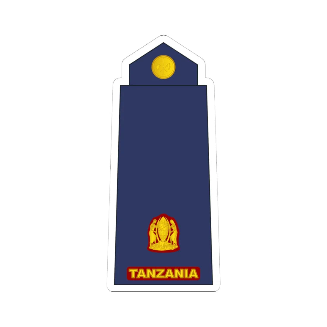 11 Tanzania Air Force MAJ (Tanzania) (Military Rank) STICKER Vinyl Kiss-Cut Decal 4 Inch White - The Sticker Space