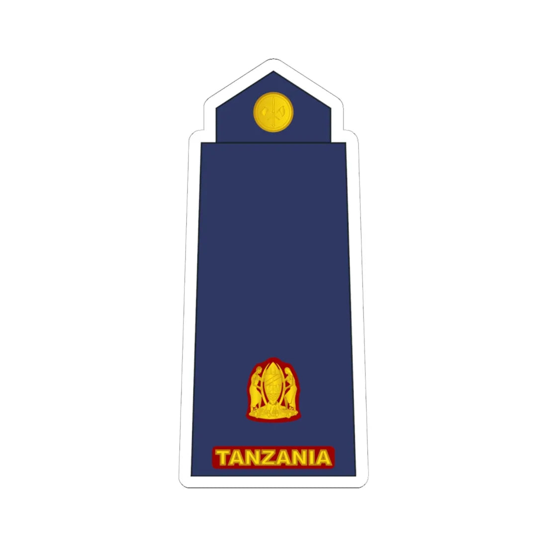 11 Tanzania Air Force MAJ (Tanzania) (Military Rank) STICKER Vinyl Kiss-Cut Decal 6 Inch White - The Sticker Space