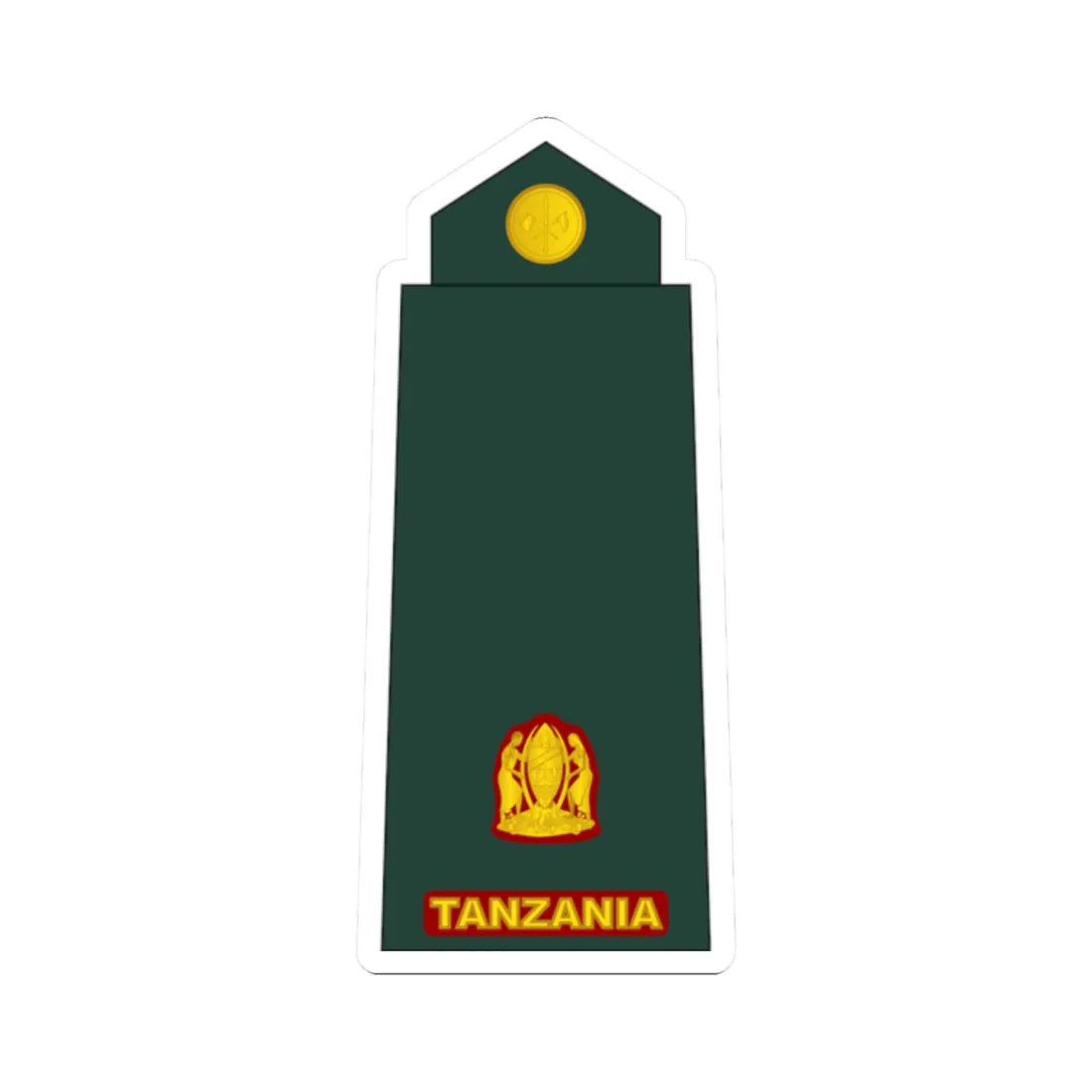 11 Tanzania Army MAJ (Tanzania) (Military Rank) STICKER Vinyl Kiss-Cut Decal 2 Inch White - The Sticker Space