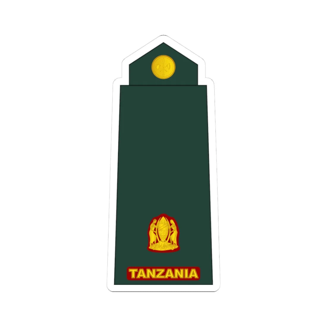 11 Tanzania Army MAJ (Tanzania) (Military Rank) STICKER Vinyl Kiss-Cut Decal 3 Inch White - The Sticker Space