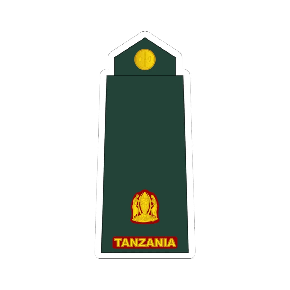 11 Tanzania Army MAJ (Tanzania) (Military Rank) STICKER Vinyl Kiss-Cut Decal 4 Inch White - The Sticker Space