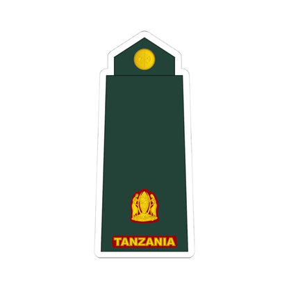 11 Tanzania Army MAJ (Tanzania) (Military Rank) STICKER Vinyl Kiss-Cut Decal 4 Inch White - The Sticker Space