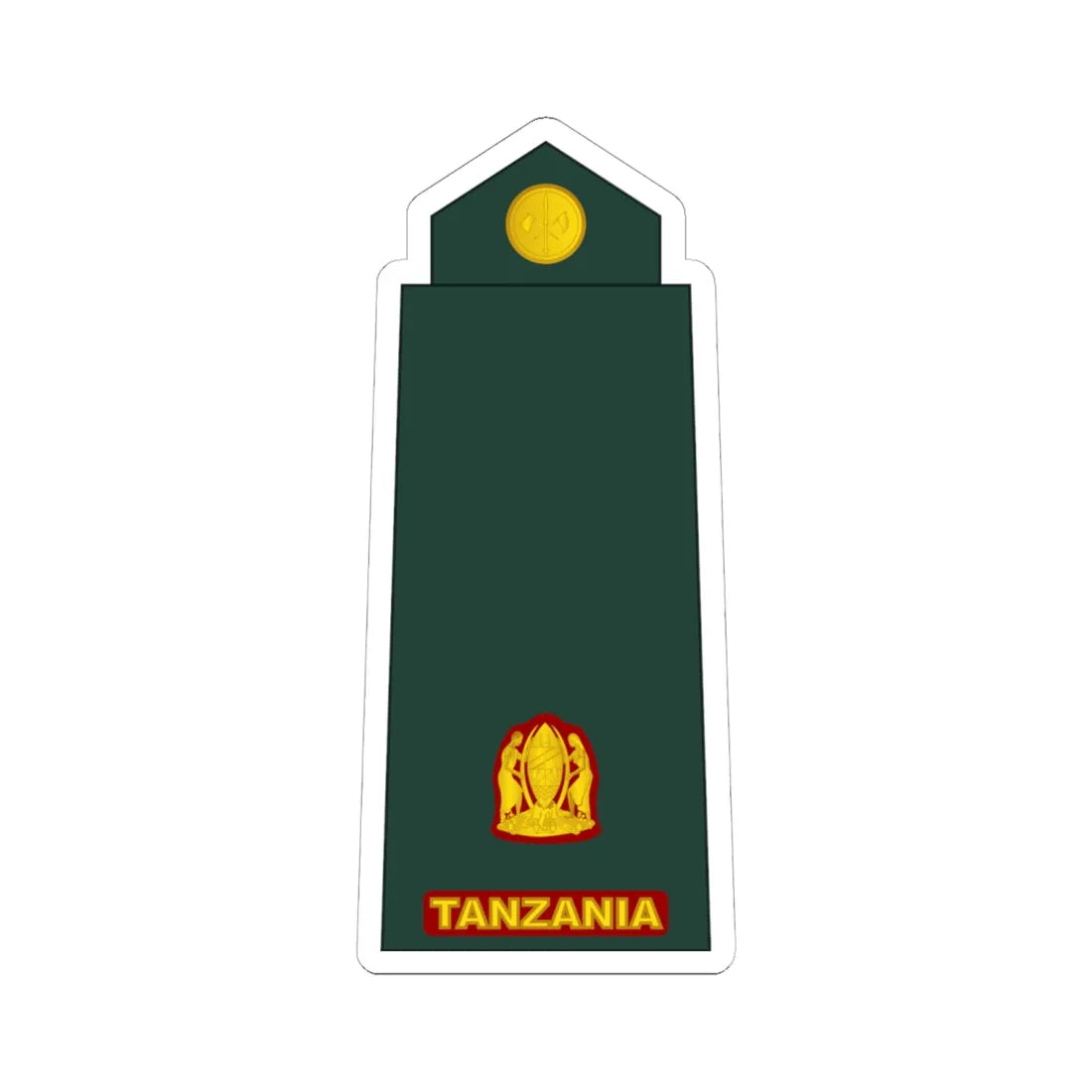 11 Tanzania Army MAJ (Tanzania) (Military Rank) STICKER Vinyl Kiss-Cut Decal 6 Inch White - The Sticker Space