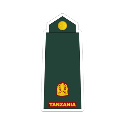 11 Tanzania Army MAJ (Tanzania) (Military Rank) STICKER Vinyl Kiss-Cut Decal 6 Inch White - The Sticker Space