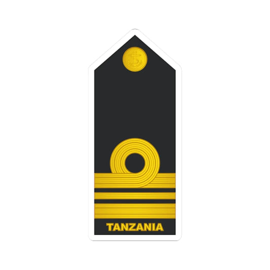 11 Tanzania Navy LCDR (Tanzania) (Military Rank) STICKER Vinyl Kiss-Cut Decal 2 Inch White - The Sticker Space