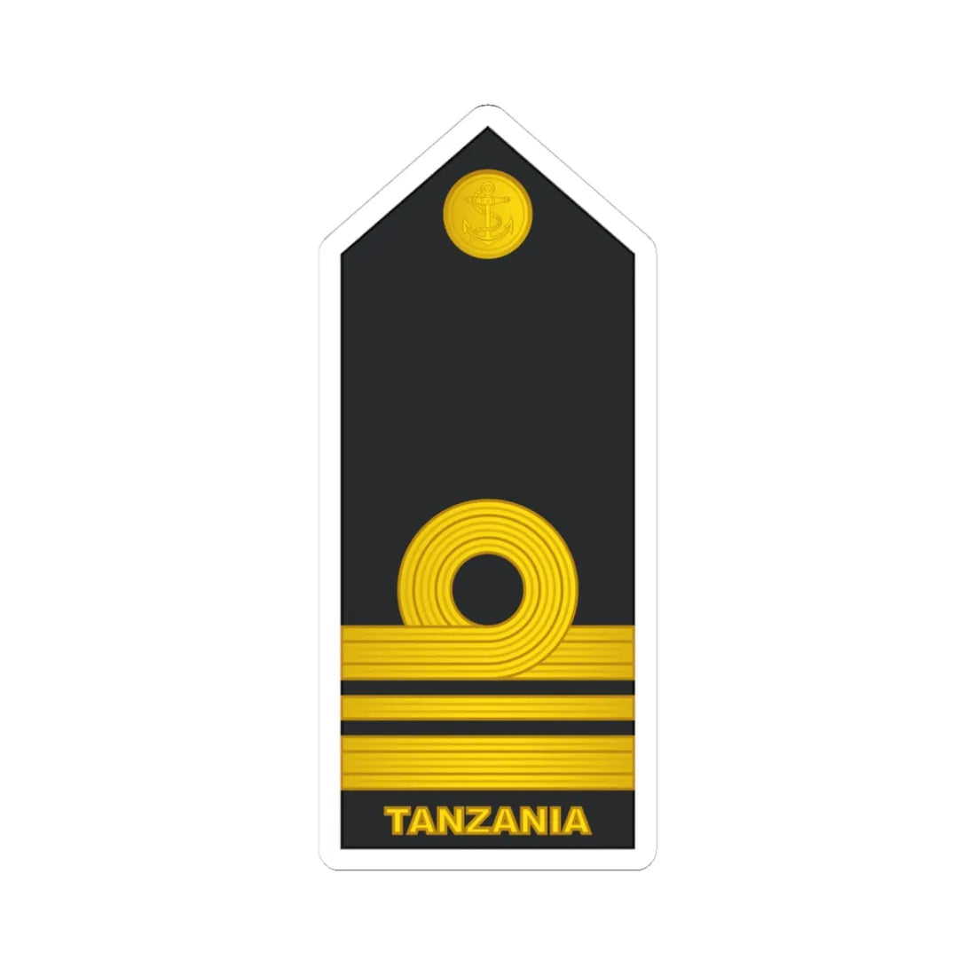 11 Tanzania Navy LCDR (Tanzania) (Military Rank) STICKER Vinyl Kiss-Cut Decal 3 Inch White - The Sticker Space