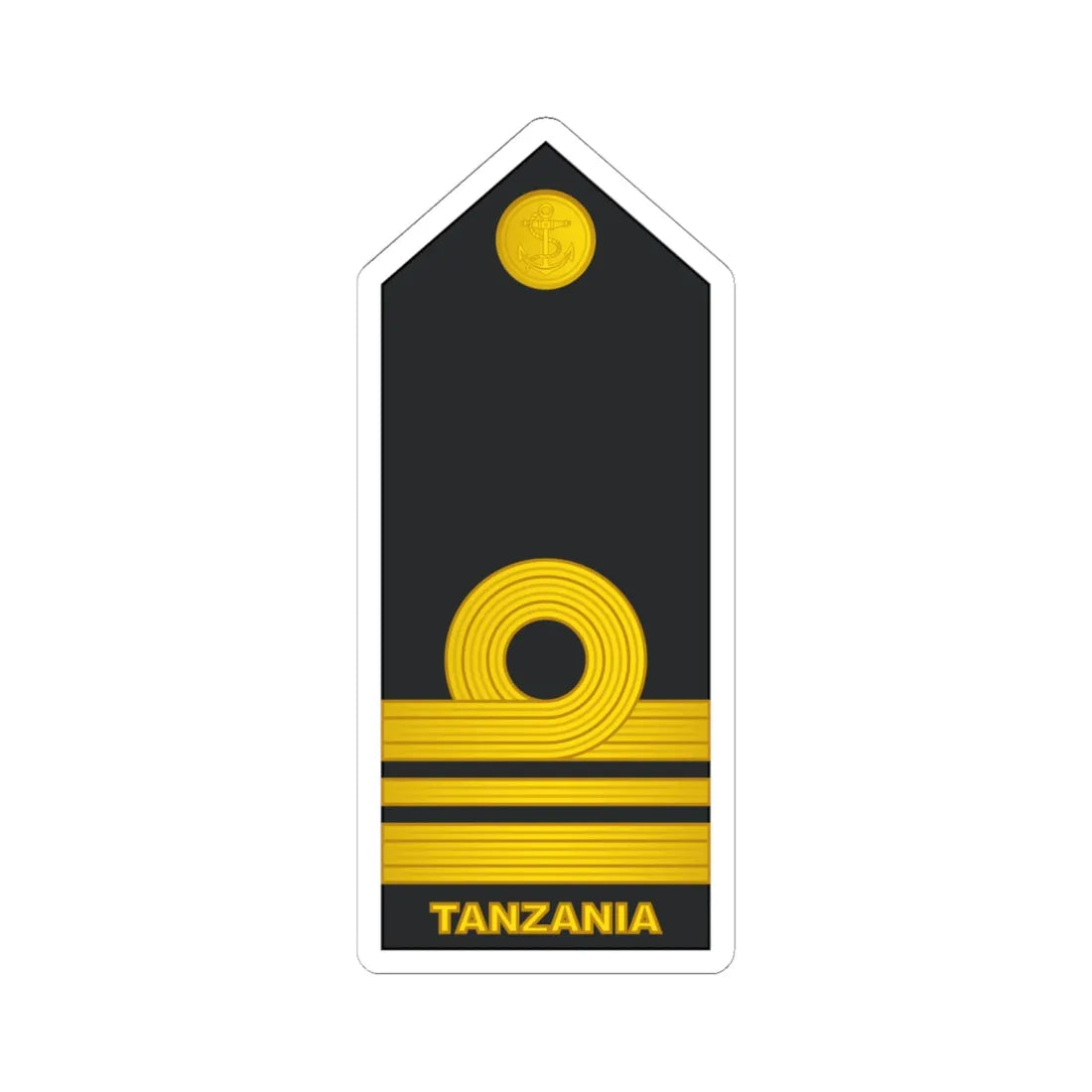 11 Tanzania Navy LCDR (Tanzania) (Military Rank) STICKER Vinyl Kiss-Cut Decal 6 Inch White - The Sticker Space