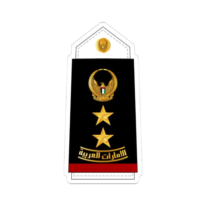 11 UAEN COL (United Arab Emirates) (Military Rank) STICKER Vinyl Kiss-Cut Decal 4 Inch White - The Sticker Space
