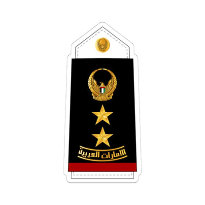 11 UAEN COL (United Arab Emirates) (Military Rank) STICKER Vinyl Kiss-Cut Decal 6 Inch White - The Sticker Space