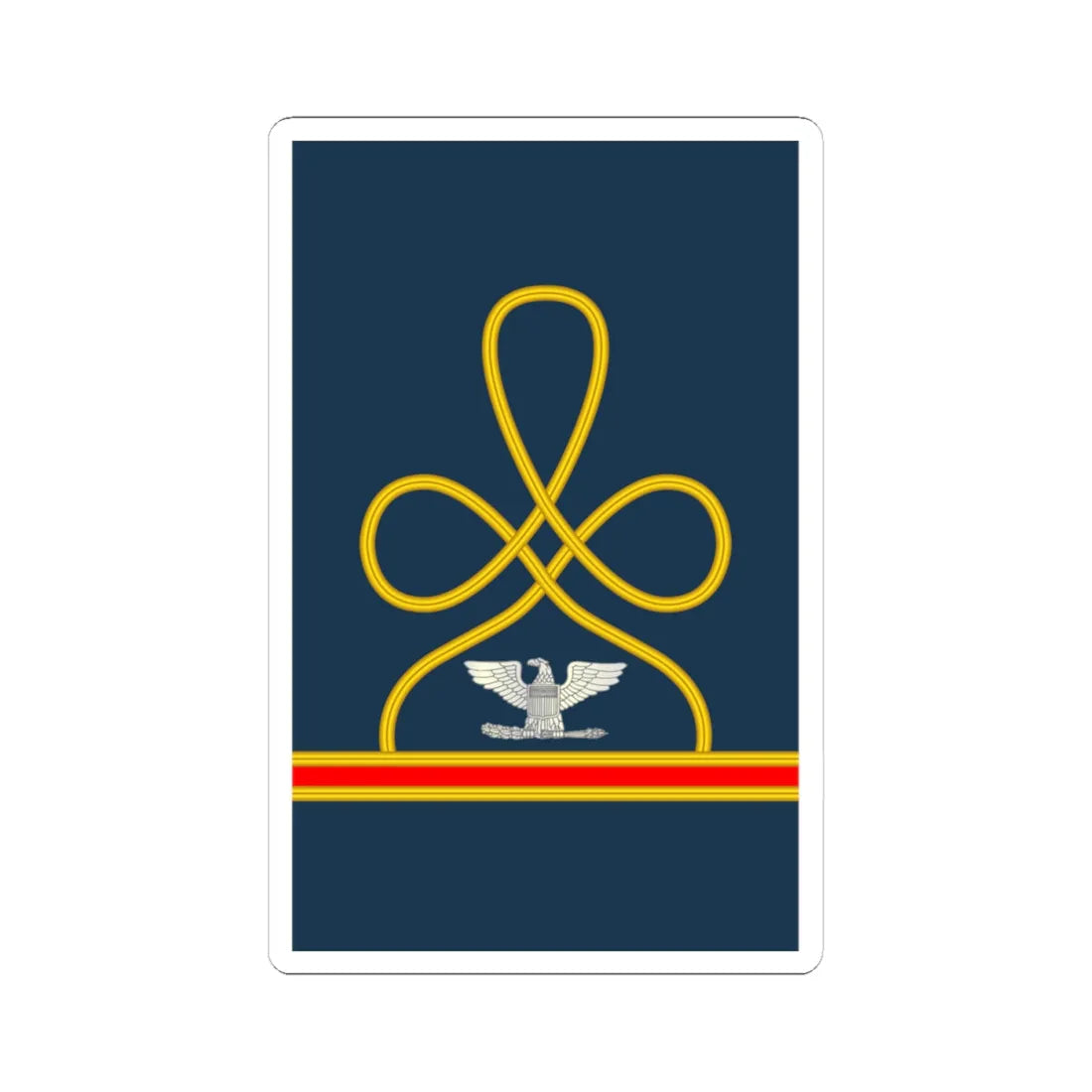 11 US Army Mess Uniform COL (United States) (Military Rank) STICKER Vinyl Kiss-Cut Decal 4 Inch White - The Sticker Space