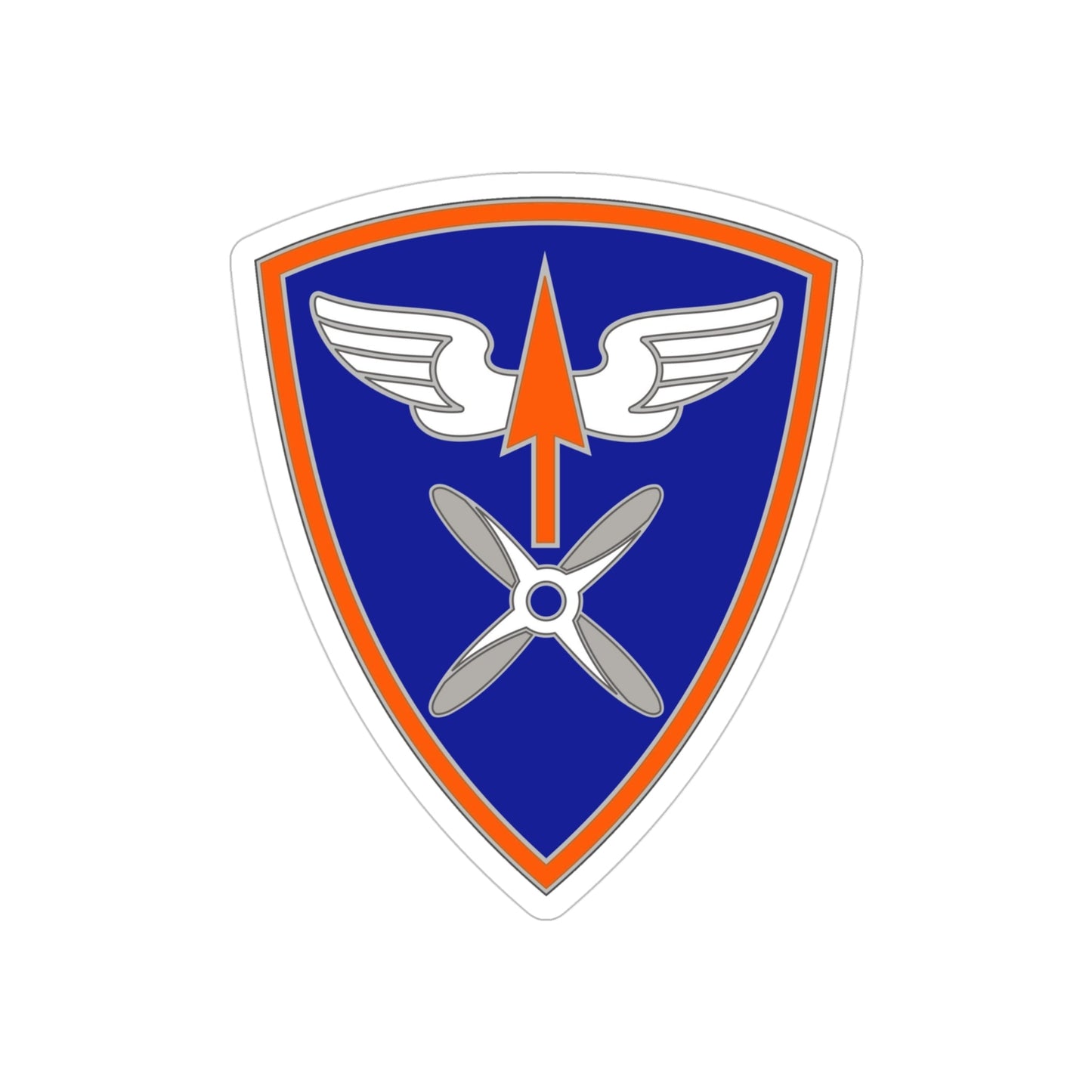 110 Aviation Brigade (U.S. Army) REVERSE PRINT Transparent STICKER-4" × 4"-The Sticker Space