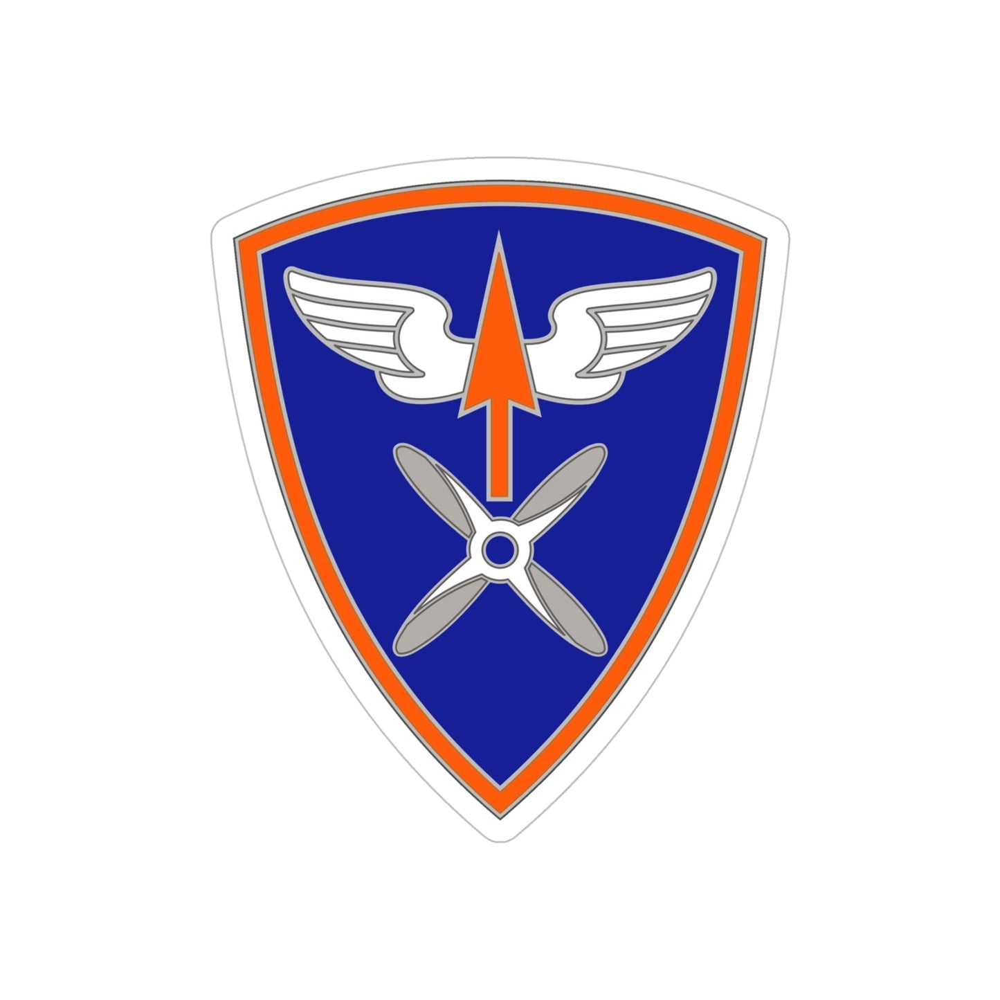 110 Aviation Brigade (U.S. Army) REVERSE PRINT Transparent STICKER-5" × 5"-The Sticker Space