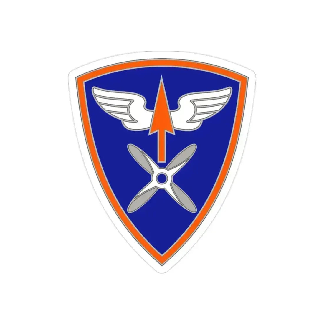 110 Aviation Brigade (U.S. Army) REVERSE PRINT Transparent Die-Cut STICKER 2 Inch Die-Cut Transparent - The Sticker Space