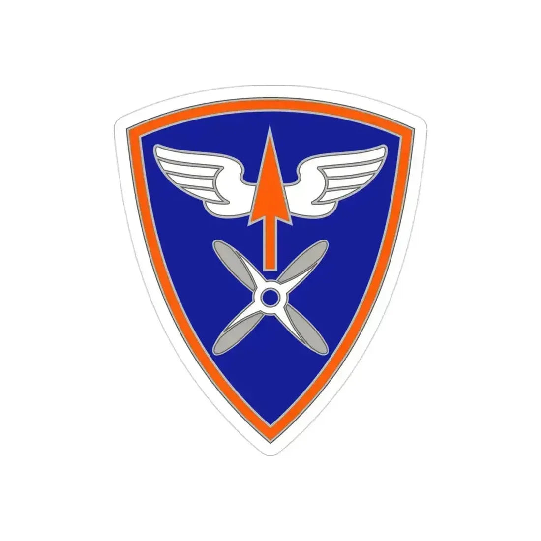 110 Aviation Brigade (U.S. Army) REVERSE PRINT Transparent Die-Cut STICKER 3 Inch Die-Cut Transparent - The Sticker Space