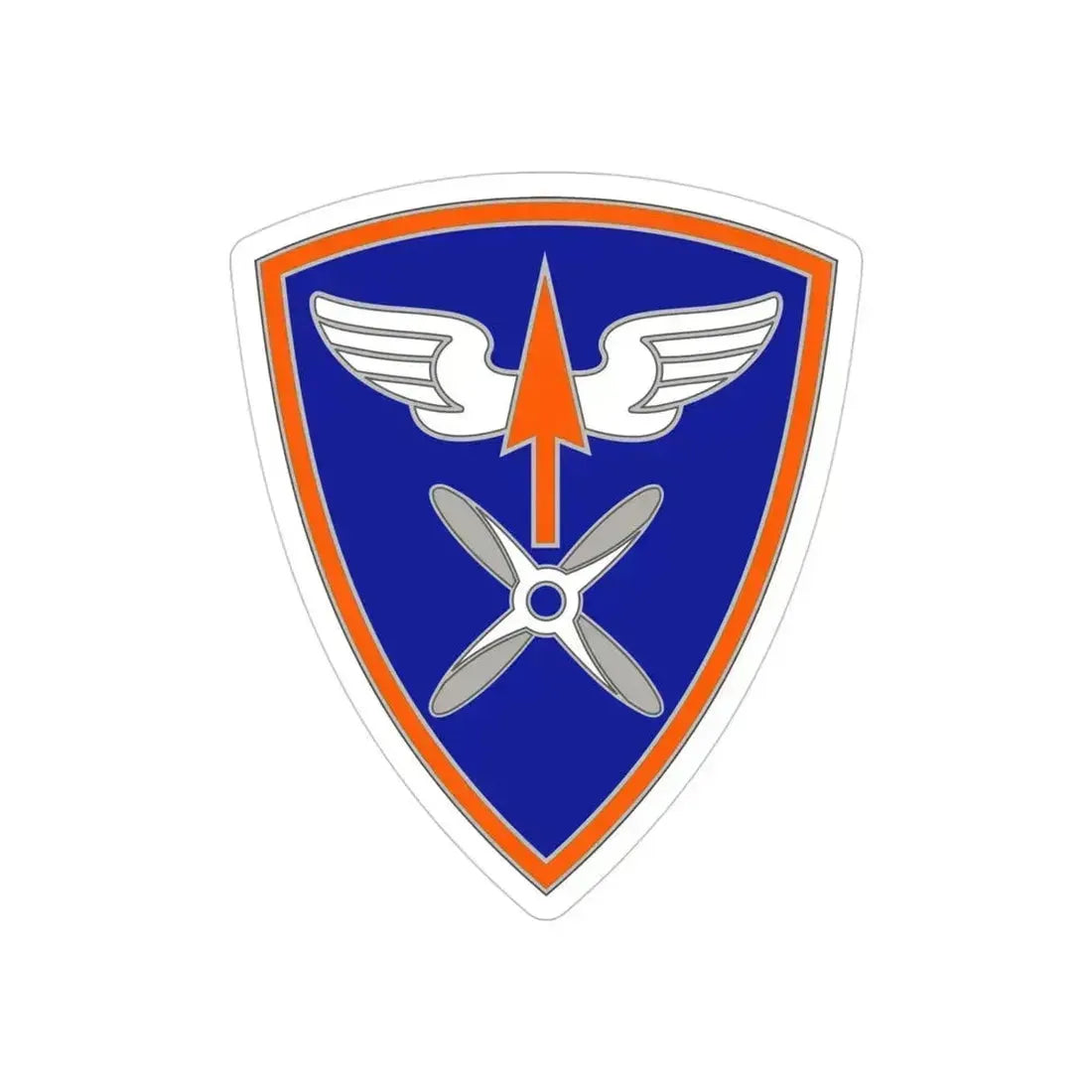 110 Aviation Brigade (U.S. Army) REVERSE PRINT Transparent Die-Cut STICKER 4 Inch Die-Cut Transparent - The Sticker Space