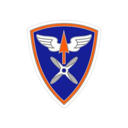 110 Aviation Brigade (U.S. Army) REVERSE PRINT Transparent Die-Cut STICKER 4 Inch Die-Cut Transparent - The Sticker Space