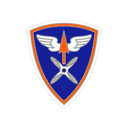 110 Aviation Brigade (U.S. Army) REVERSE PRINT Transparent Die-Cut STICKER 5 Inch Die-Cut Transparent - The Sticker Space