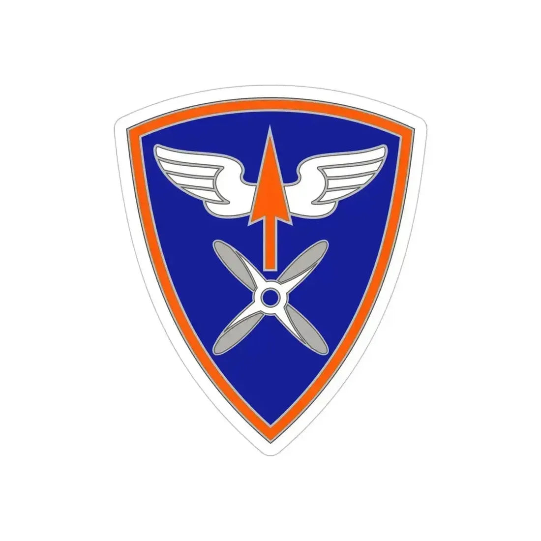 110 Aviation Brigade (U.S. Army) REVERSE PRINT Transparent Die-Cut STICKER 6 Inch Die-Cut Transparent - The Sticker Space