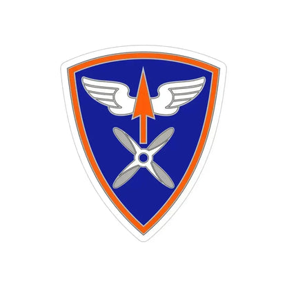 110 Aviation Brigade (U.S. Army) REVERSE PRINT Transparent Die-Cut STICKER 6 Inch Die-Cut Transparent - The Sticker Space