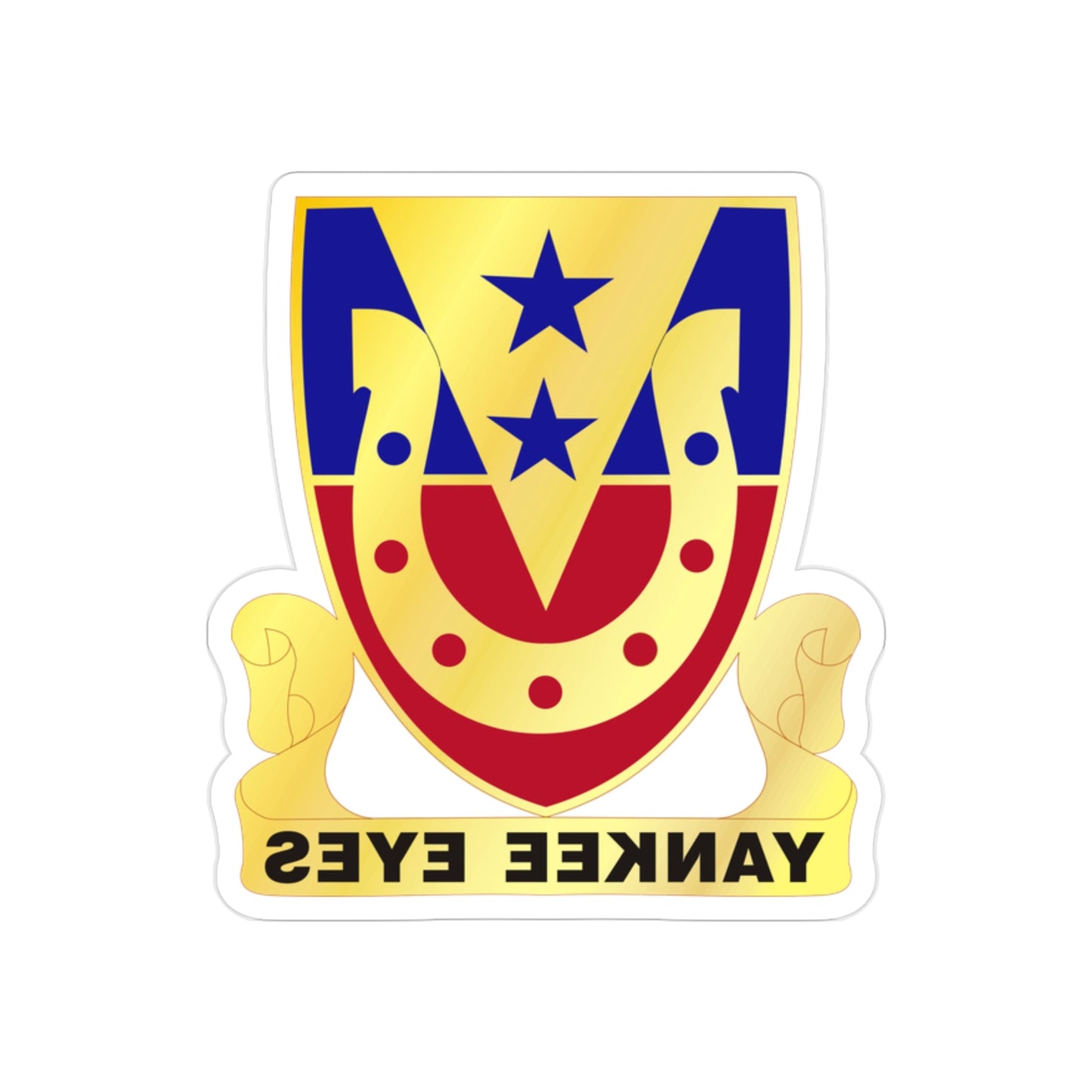 110 Cavalry Regiment (U.S. Army) REVERSE PRINT Transparent STICKER-2" × 2"-The Sticker Space