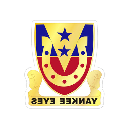 110 Cavalry Regiment (U.S. Army) REVERSE PRINT Transparent STICKER-3" × 3"-The Sticker Space