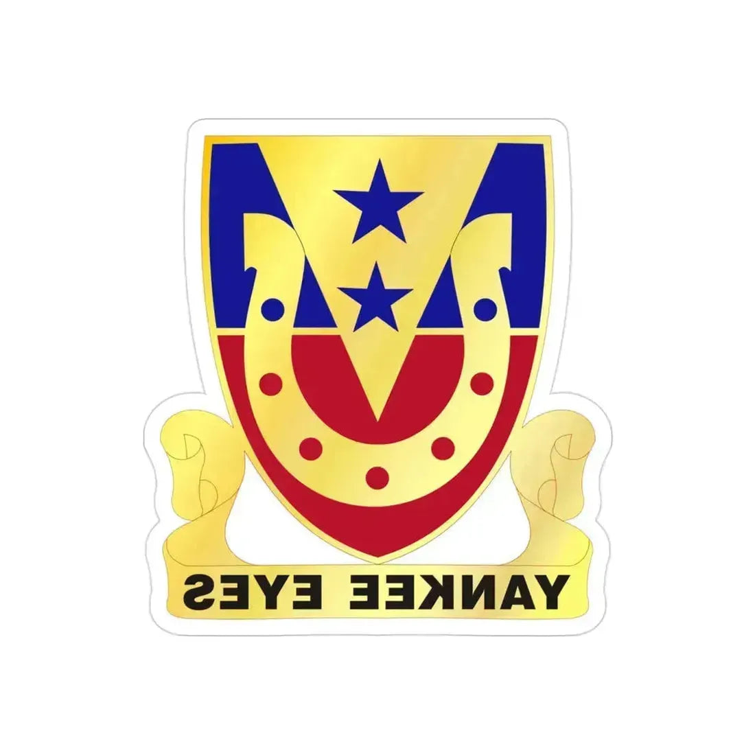 110 Cavalry Regiment (U.S. Army) REVERSE PRINT Transparent Die-Cut STICKER 3 Inch Die-Cut Transparent - The Sticker Space
