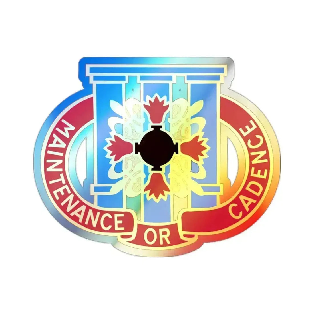 110 Maintenance Battalion (U.S. Army) Holographic STICKER Die-Cut Vinyl Decal 2 Inch Holographic - The Sticker Space