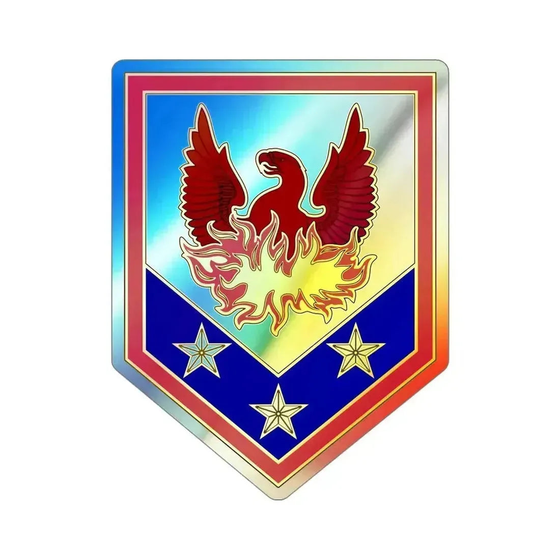 110 Maneuver Enhancement Brigade (U.S. Army) Holographic STICKER Die-Cut Vinyl Decal 4 Inch Holographic - The Sticker Space