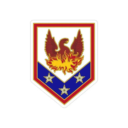 110 Maneuver Enhancement Brigade (U.S. Army) REVERSE PRINT Transparent Die-Cut STICKER 3 Inch Die-Cut Transparent - The Sticker Space