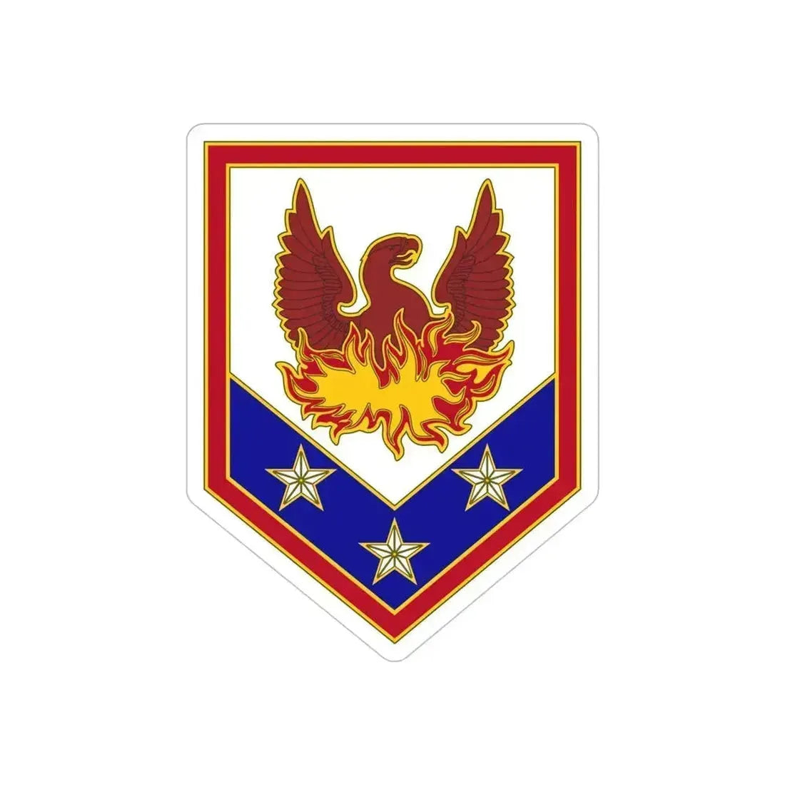110 Maneuver Enhancement Brigade (U.S. Army) REVERSE PRINT Transparent Die-Cut STICKER 5 Inch Die-Cut Transparent - The Sticker Space