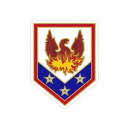 110 Maneuver Enhancement Brigade (U.S. Army) REVERSE PRINT Transparent Die-Cut STICKER 5 Inch Die-Cut Transparent - The Sticker Space