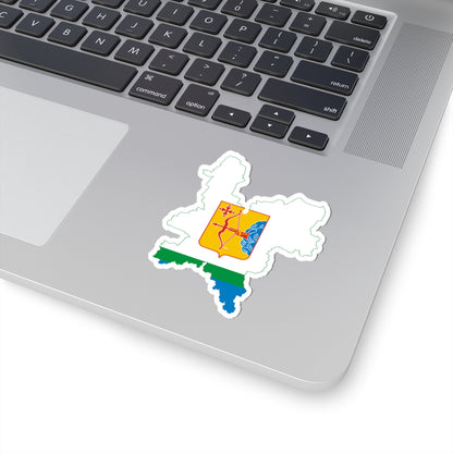 Flag-map of Kirov Oblast (Russia) STICKER Vinyl Kiss-Cut Decal