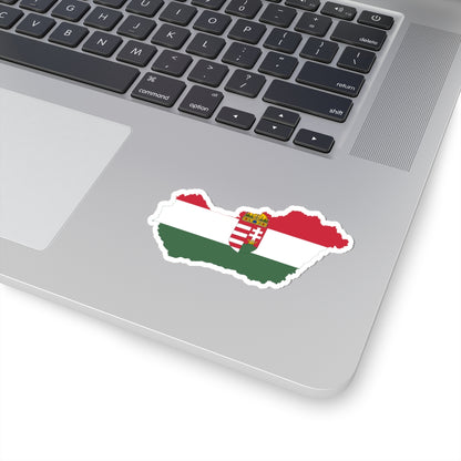 Flag-map of Hungary 1920-1921 (Hungary) STICKER Vinyl Kiss-Cut Decal