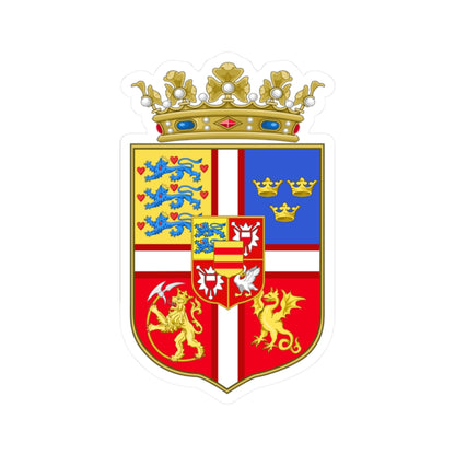 Armoiries du roi Jean Ier du Danemark (Denmark) (Coat of Arms) STICKER Vinyl Kiss-Cut Decal
